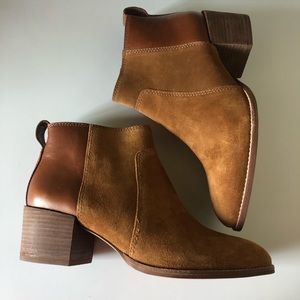 Madewell Brown Asher Boot Bootie Suede and Leather